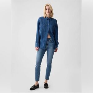 THE GAP SKINNY MID RISE STRETCH JEANS SIZE 25